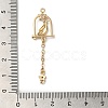 Brass Micro Pave Clear Cubic Zirconia Connector Charms KK-F865-16G-3