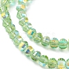 Electroplate Transparent Glass Beads Strands EGLA-K015-13E-3