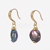 Baroque Pearl Keshi Pearl Dangle Earrings EJEW-JE02832-2