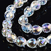 Transparent Glass Beads Strands X-EGLA-T008-14A-02-3