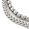 Tarnish Resistant 201 Stainless Steel Multi-Strand Chains Bracelets BJEW-F473-05P-03-2