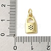 Brass Micro Pave Cubic Zirconia Charms KK-M283-28C-01-3