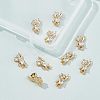 CHGCRAFT 12Pcs Brass Clear Cubic Zirconia Charms KK-CA0003-22-4