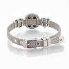 Alloy Rhinestone Snap Cord Bracelet Making BJEW-S136-01-7