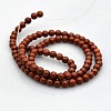 Round Natural Red Jasper Beads Strands G-N0120-28-4mm-2