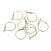 Brass Hoop Earrings Settings EJEW-F124-01C-B-1