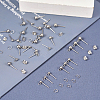 Pandahall 90Pcs 3 Size 202 Stainless Steel Ball Stud Earring Findings STAS-TA0002-22-6