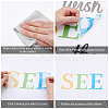 Translucent PVC Self Adhesive Wall Stickers STIC-WH0015-005-6