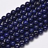 Dyed Natural Lapis Lazuli Round Beads Strands X-G-M169-4mm-05-1
