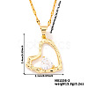 Brass Clear Cubic Zirconia Chic High-end Heart Pendant Necklaces for Women IV0715-2-1