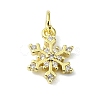 Brass Micro Pave Clear Cubic Zirconia Charms KK-H475-55G-02-1