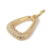 Brass Micro Pave Clear Cubic Zirconia Pendants KK-R162-009G-2