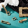   3Pcs 3 Styles U-Shaped Brass Key Hook Shanckle Clasps KK-PH0004-98-5