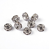 Brass Rhinestone Spacer Beads RB-A014-Z6mm-01P-NF-1