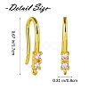 10 Pair Brass Micro Pave Clear Cubic Zirconia Earring Hooks ZIRC-SZ0004-99-2