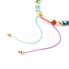 Electroplate Glass Nylon Thread Braided Bead Bracelets for Mom and Daughter BJEW-JB06359-03-12