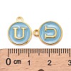 Golden Plated Alloy Enamel Charms X-ENAM-S118-04U-3