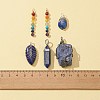 6Pcs 5 Styles Natural & Synthetic Mixed Gemstone Pendants G-FS0005-59-4