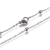 Non-Tarnish 304 Stainless Steel Cable Chain Necklaces NJEW-L159-08C-P-1