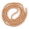 Baking Painted Pearlized Glass Pearl Round Bead Strands HY-Q003-4mm-36A-2