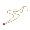 Dainty Heart & Cherry Alloy Enamel Pendant Necklaces Set for Teen Girl Women NJEW-JN03757-4
