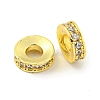 Brass Cubic Zirconia Spacer Beads KK-L215-004C-G04-1