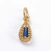 Brass Micro Pave Cubic Zirconia Pendants ZIRC-E164-63G-2