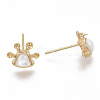 Brass Earring Findings KK-S356-048G-NF-3