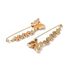 Real 18K Gold Plated Brass with Rhinestone Brooches JEWB-M040-01G-02-2