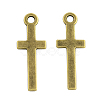 Tibetan Style Alloy Cross Pendants TIBEP-1359-AB-FF-1