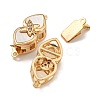 Brass Micro Pave Clear Cubic Zirconia Box Clasps KK-U037-14G-2