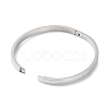 3Pcs 3 Color 304 Stainless Steel Grooved Bangles Set BJEW-F464-02-4
