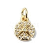 Brass Micro Pave Claer Cubic Zirconia Charms KK-H475-42G-1