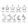 Tarnish Resistant 200Pcs 10 Style 304 Stainless Steel Charms STAS-LS0001-33P-3