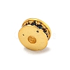 Brass Micro Pave Black Cubic Zirconia Beads KK-G493-46G-2