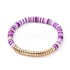 Handmade Polymer Clay Heishi Beads Stretch Bracelets BJEW-JB05704-2