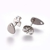 Non-Tarnish 304 Stainless Steel Stud Earring Findings STAS-O119-11B-P-2