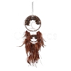 Retro Style Iron & Natural Tiger Eye Pendant Hanging Decoration PW-WG38430-06-1