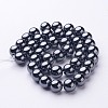 1 Strand Grade AAA Non-Magnetic Synthetic Hematite Round Beads Strands X-G-H1623-10mm-1-2