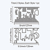 2Pcs 2 styles Carbon Steel Cutting Dies Stencils DIY-WH0309-581-6