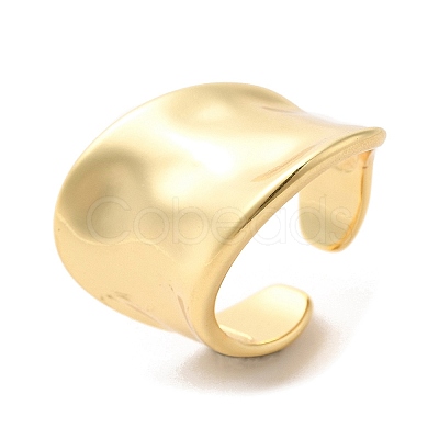 Brass Open Cuff Rings X-RJEW-P098-22G-1