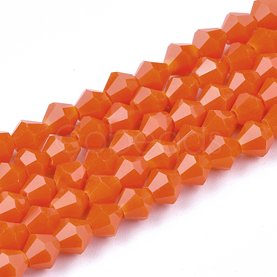 Opaque Solid Color Glass Beads Strands GLAA-Q080-4mm-B03-1