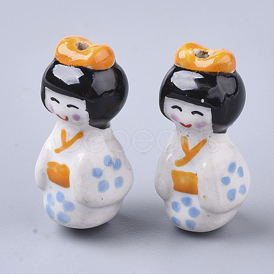 Handmade Porcelain Beads PORC-N004-37C-1