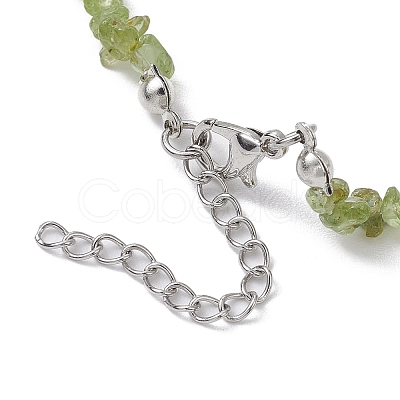 Natural Gemstone Beads Anklets AJEW-AN00583-1