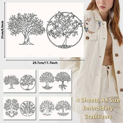 Non-Woven Embroidery Aid Drawing Sketch DIY-WH0538-009-1