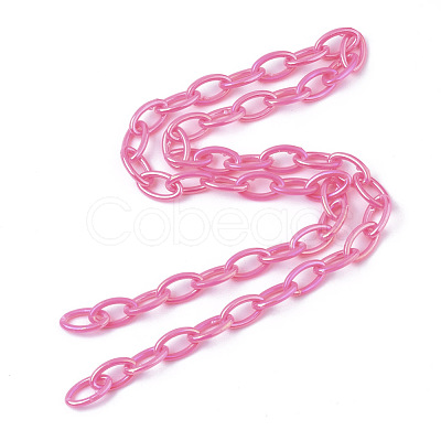 Acrylic Opaque Cable Chains X-PACR-N009-001G-1