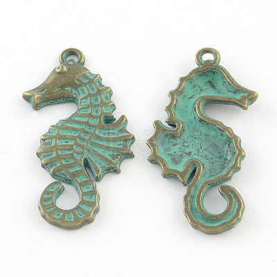 Zinc Alloy SeaHorse Pendants X-PALLOY-R065-027-LF-1