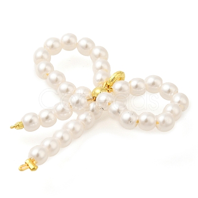 ABS Plastic Pearl Beaded Pendants KK-S396-34G-1