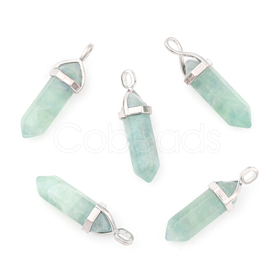 Natural Fluorite Double Terminated Pointed Pendants G-F295-05O-1