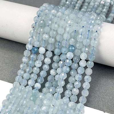 Natural Aquamarine Beads Strands G-C127-A04-02-1